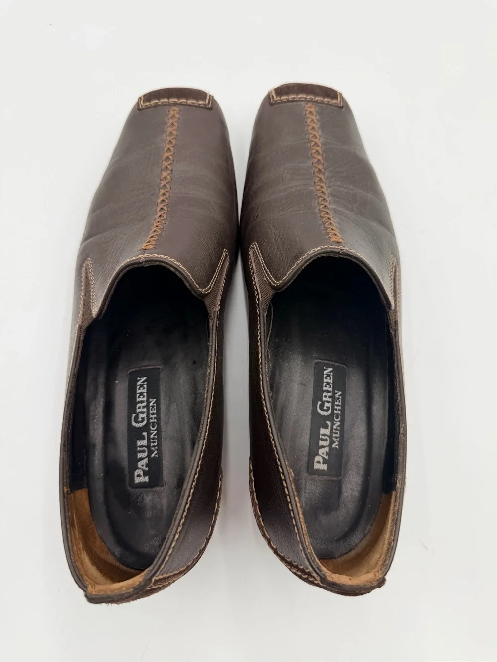 Paul Green Brown Leather & Suede Shoes Jada Sport Vintage Fashion Slip On Sz 5